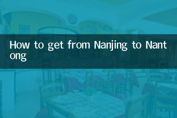 How to get from Nanjing to Nantong