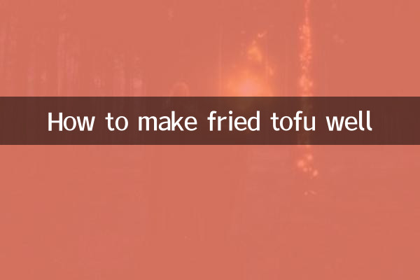 Wie man gebratene Tofu gut macht