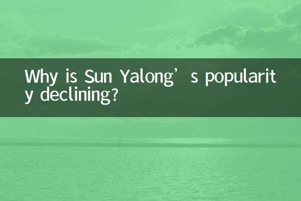 Why is Sun Yalong’s popularity declining?
