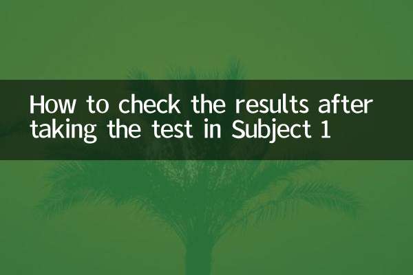 How to check the results after taking the test in Subject 1