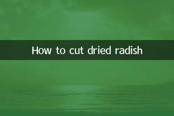 How to cut dried radish