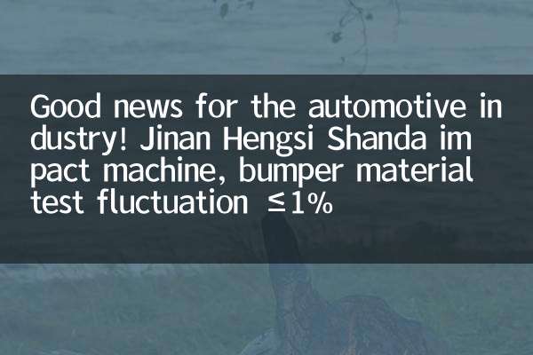 ¡Buenas noticias para la industria automotriz! Máquina de impacto Jinan Hengsi Shanda, fluctuación de prueba de material de parachoques ≤1%