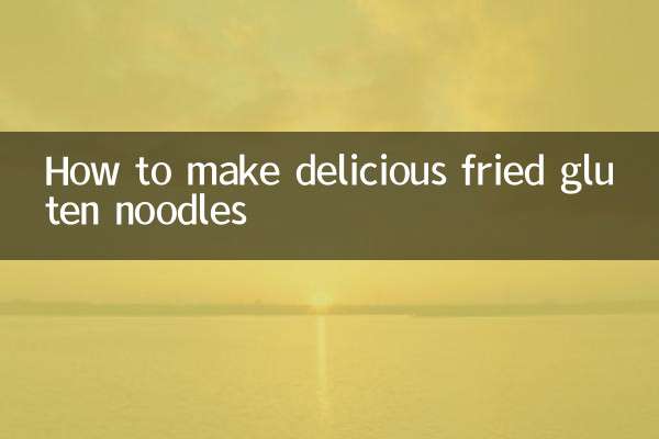 So bereiten Sie köstliche frittierte Glutennudeln zu