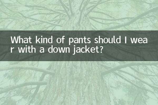 मुझे डाउन जैकेट के साथ किस प्रकार की पैंट पहननी चाहिए?