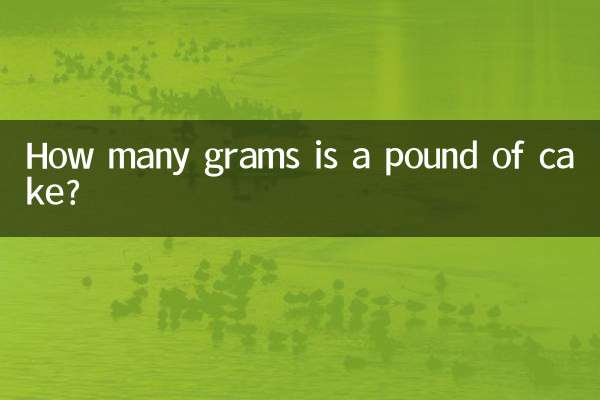 How many grams is a pound of cake?