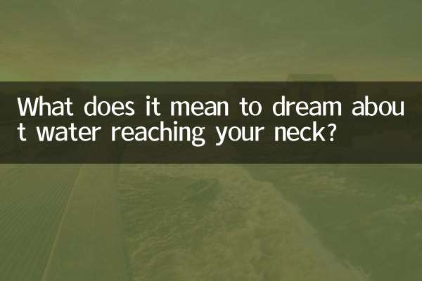 Cosa significa sognare che l'acqua arriva al collo?