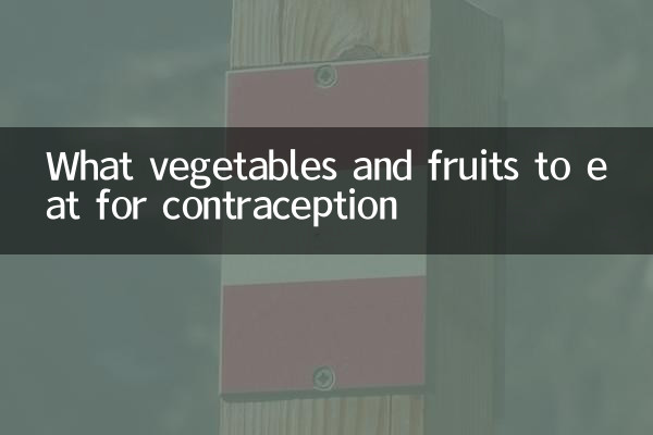 What vegetables and fruits to eat for contraception