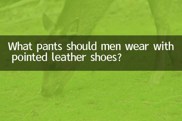 पुरुषों को नुकीले चमड़े के जूतों के साथ कौन सी पैंट पहननी चाहिए?