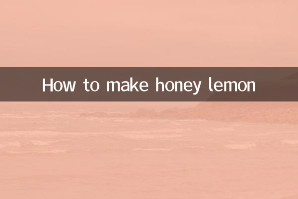 Como fazer limão com mel