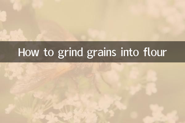 곡물을 가루로 갈아서 가루로 만드는 방법