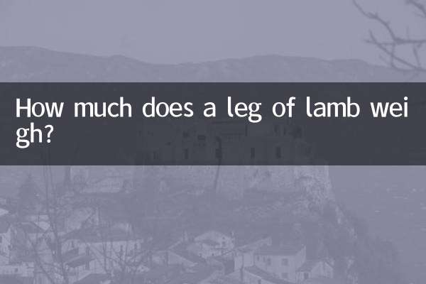 양고기 다리의 무게는 얼마입니까?