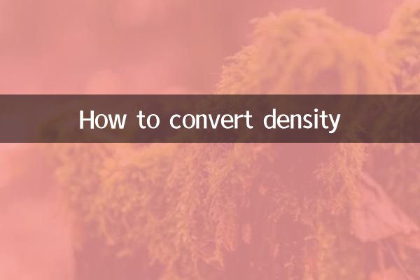 How to convert density