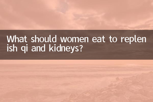 What should women eat to replenish qi and kidneys?