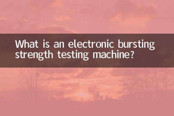 What is an electronic bursting strength testing machine?