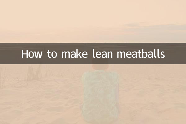 How to make lean meatballs