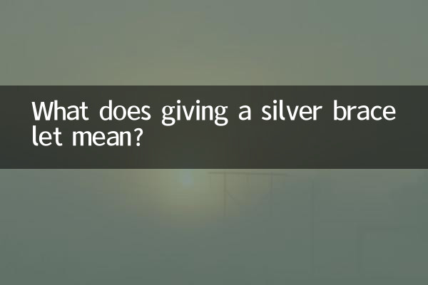 What does giving a silver bracelet mean?