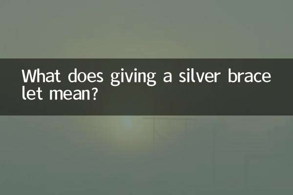 What does giving a silver bracelet mean?