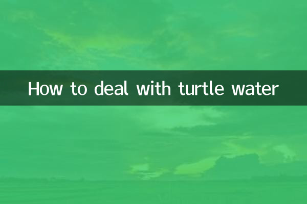 Wie man mit Schildkrötenwasser umgeht