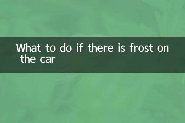 Qué hacer si hay escarcha en el coche
