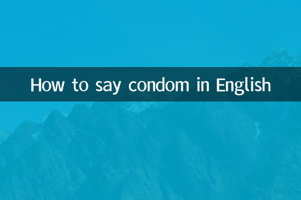 Come si dice preservativo in inglese