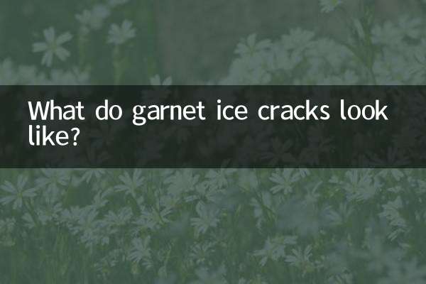 À quoi ressemblent les fissures de glace grenat ?