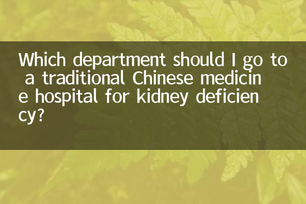 In quale reparto dovrei recarmi in un ospedale di medicina tradizionale cinese per insufficienza renale?