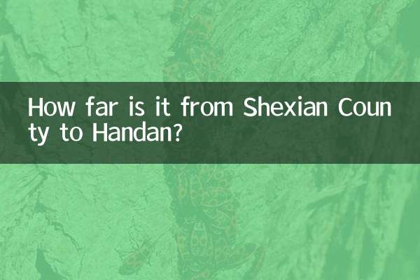 How far is it from Shexian County to Handan?
