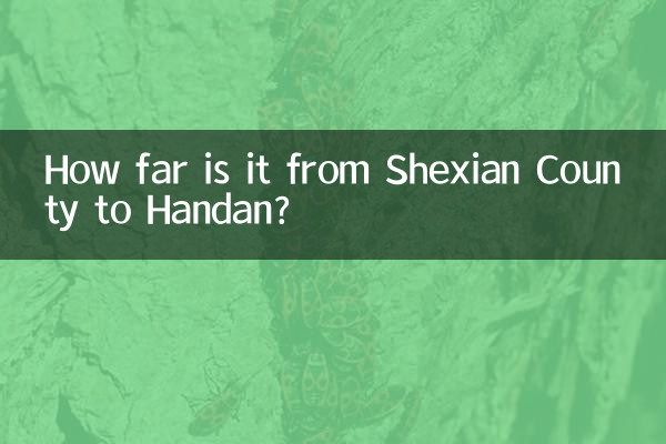 How far is it from Shexian County to Handan?