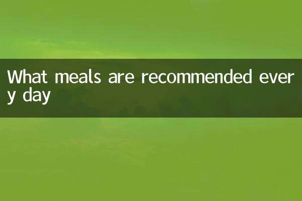 Quels repas sont recommandés chaque jour