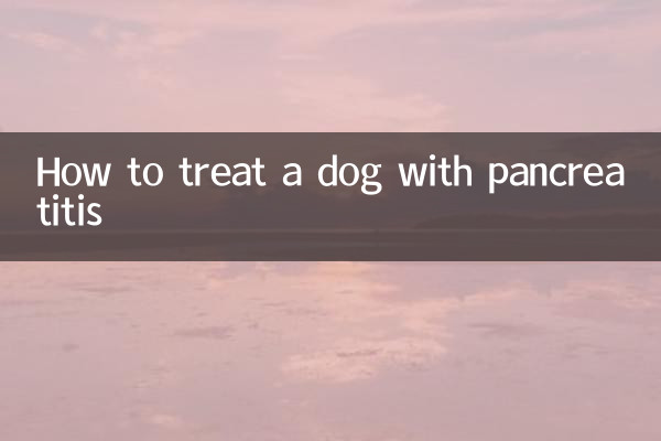 How to treat a dog with pancreatitis