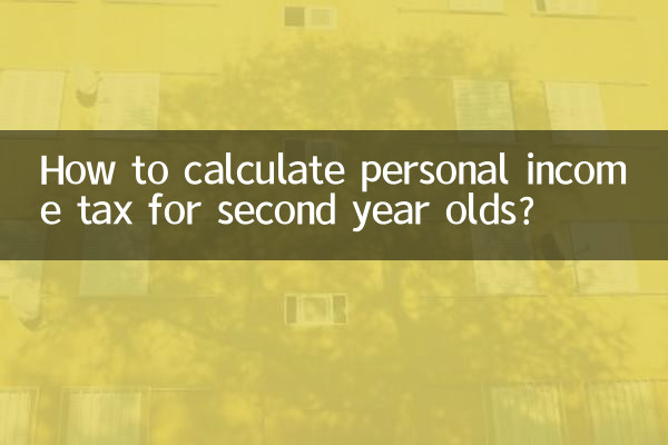 How to calculate personal income tax for second year olds?