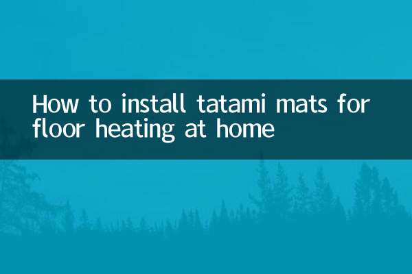 Come installare i tatami per il riscaldamento a pavimento in casa