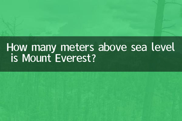 সমুদ্রপৃষ্ঠ থেকে কত মিটার উপরে মাউন্ট এভারেস্ট?