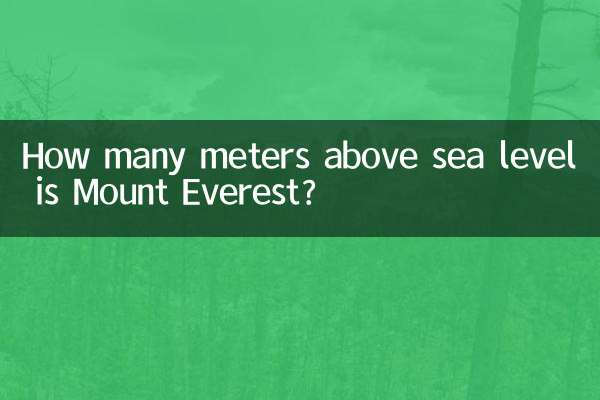সমুদ্রপৃষ্ঠ থেকে কত মিটার উপরে মাউন্ট এভারেস্ট?