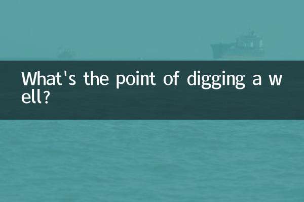 ¿Cuál es el punto de cavar un pozo?