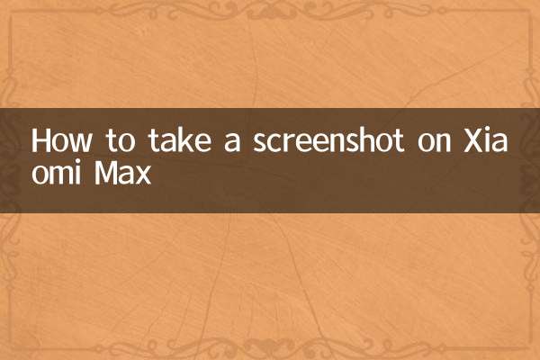So machen Sie einen Screenshot auf Xiaomi Max