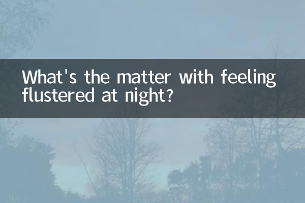 रात में घबराहट महसूस होने का मामला क्या है?