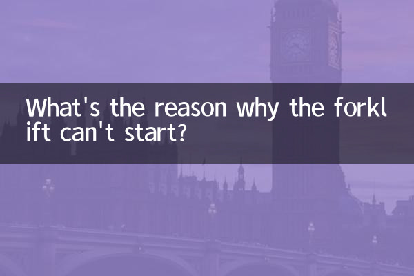 What's the reason why the forklift can't start?