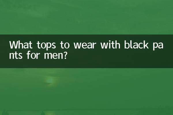 ¿Qué tops llevar con pantalones negros para hombre?