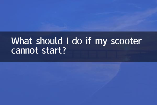 O que fazer se a scooter não arrancar?