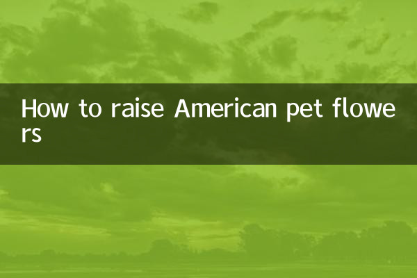 Como cultivar flores para animais de estimação americanos