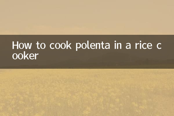 Come cuocere la polenta nel cuociriso