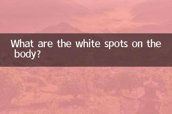 ¿Cuáles son las manchas blancas en el cuerpo?