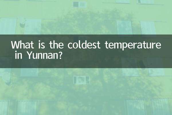 Qual é a temperatura mais fria em Yunnan?