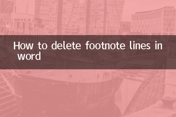 How to delete footnote lines in word
