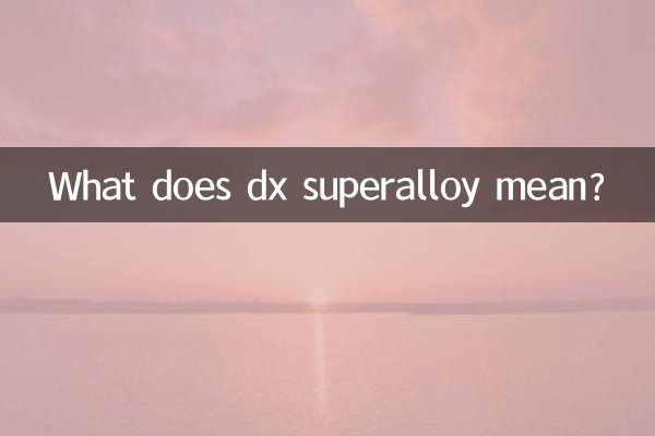 डीएक्स सुपरअलॉय का क्या मतलब है?