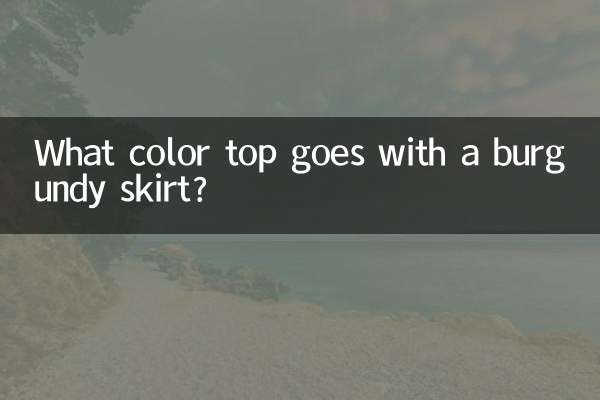 Qual é a cor do top que combina com uma saia bordô?
