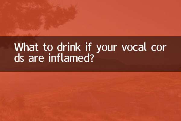 Was trinken, wenn die Stimmbänder entzündet sind?