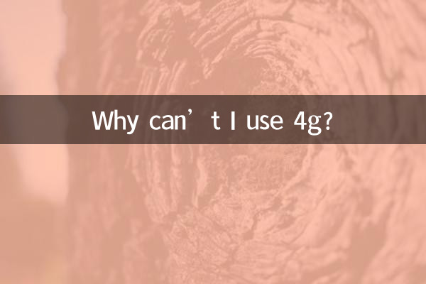 ¿Por qué no puedo usar 4g?