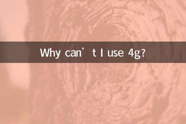 ¿Por qué no puedo usar 4g?